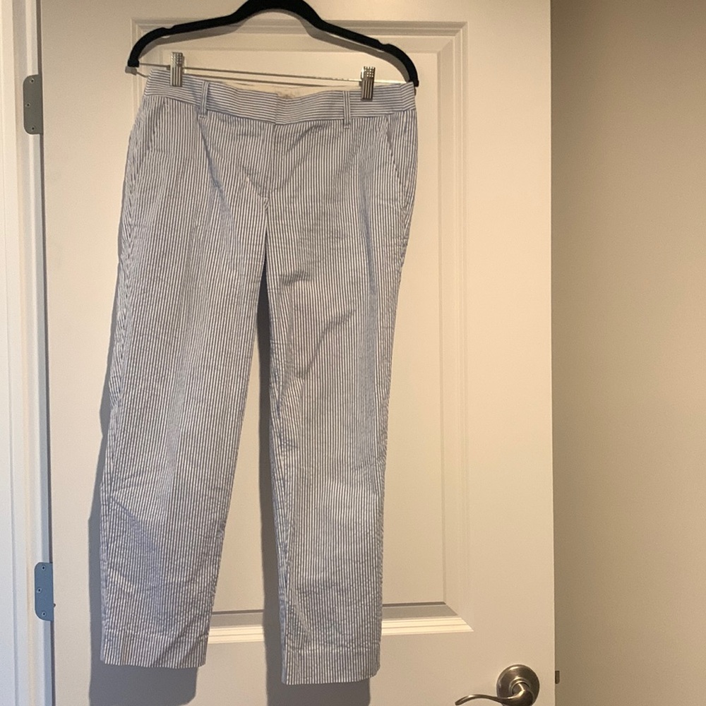 J.Crew Cropped Seersucker Pants